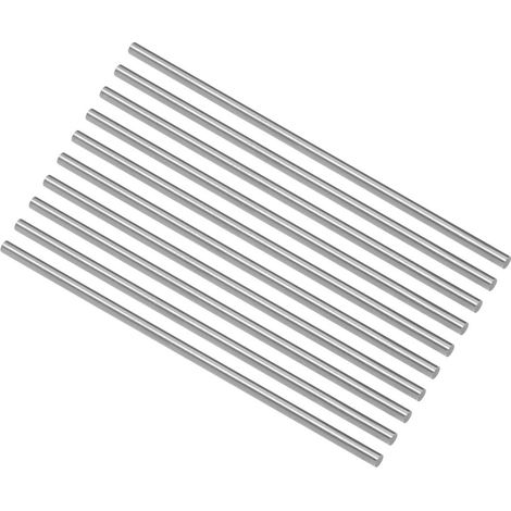 Outil de Tournage HSS Rond Acier Tige 3mm Barre 100mm Longueur pour Arbre Engranage Perceuse Outil de Tour Aléseuse Tournant Miniature Essieu Cylindrique épingle 10pcs (1/4)