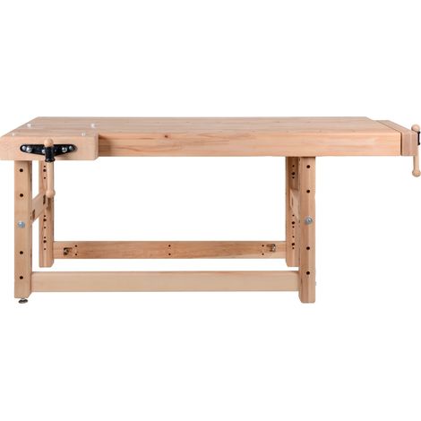 AUTRES Banc de travail charges lourdes 2000 mm - Hauteur 1100 mm - Plateau hêtre 120 mm