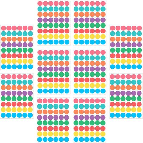 rondes autocollantes à adhérence et fermeture polyvalentes