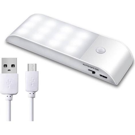 IluminaShop - Aplique / Linterna LED 3W IP20 con Iman y Sensor de Movimiento + Cable  Blanco Frio 6000K (1/5)