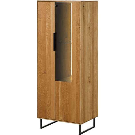 Highboard Wildeiche 55x43x145 natur geölt LINDAU 15