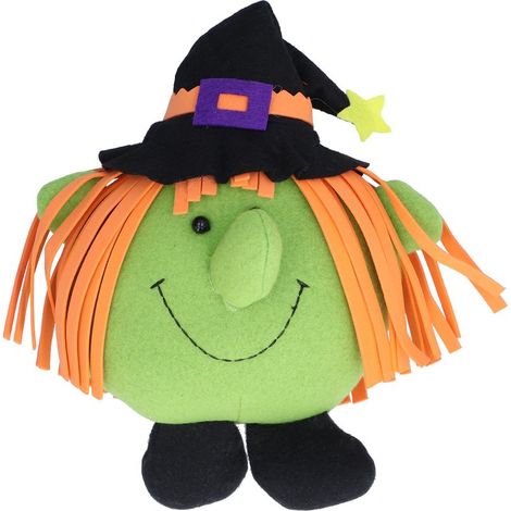 Peluche Citrouille Créative Décorative Cadeau Halloween Fête Maison Amusant Vert (1/5)