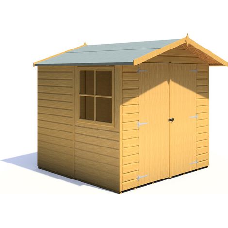 Alderney Double Doors Tongue and Groove Garden Shed Workshop Approx 7 x 7 Feet (1/5)