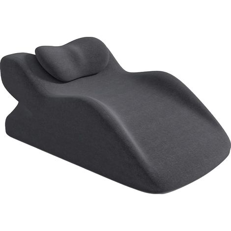 Coussin en coin, rembourrage en mousse à mémoire de forme, support ajustable, noir (1/2)