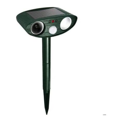 Répulsif pour Animaux, Repulsif Chat Ultrasonique à énergie Solaire Chasse Taupe Lumière LED Étanche Détecteur de Mouvement Anti Chien Chat Pigeons Écureuil Loir Oiseaux de Jardin Cour Champ Ferme (1/5)