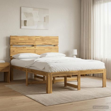Cama doble con cabecero ROSTOCK Blanco 160 x 200 cm (1/5)