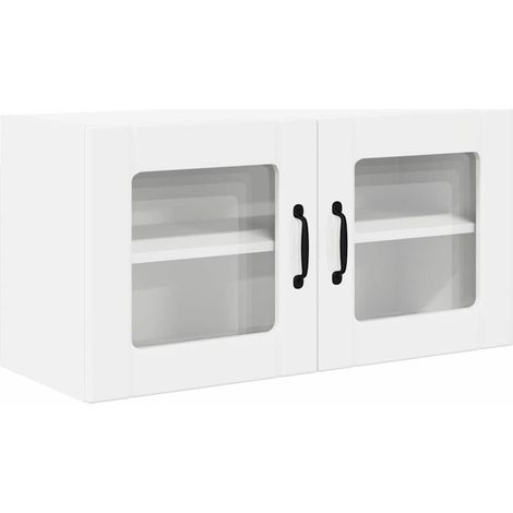 Meuble mural de cuisine，Armoire de cuisine Blanc brillant 80 x 31 x 40 cm CFW37550 (1/5)
