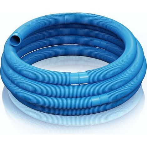 Tuyau piscine bleu – 20 m de long, Ø 32 mm – Tuyau solaire flottant à sections préformées – 165 g/m – made in Europe – Boyau d’aspiration solaire (1/5)