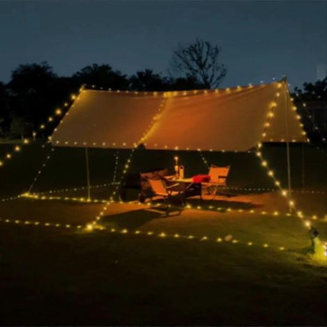 20 Zoll große, wiederaufladbare grüne Campinglaterne, ideal für Outdoor-Aktivitäten. Sorgt für stimmungsvolles Licht und dient als Notbeleuchtung im Zelt. (1/5)