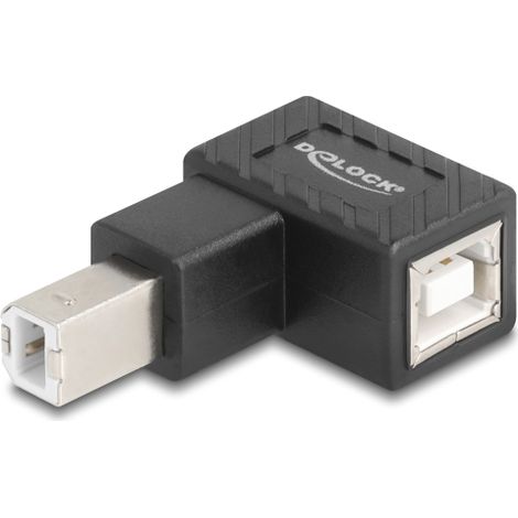 Delock Adaptador USB 2.0 USB Tipo-B macho a USB Tipo-B hembra Ãngulo de 90Â° hacia abajo