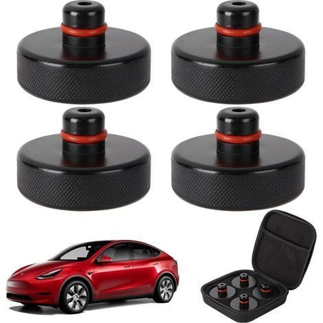 Jack Pad pour Tesla Model 3/Y/S/X, Adaptateur de Cric en Caoutchouc pour Sol, Outil de Levage, Support Protège-Batterie et Châssis pour Voiture (1/5)