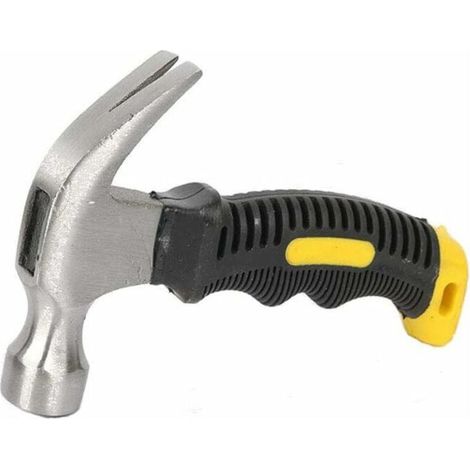 Mini Marteau - Marteau De Ssécurité En Acier Inoxydable, Marteau Court à Panne Fendue, Poignée Anti-Choc,Marteau De Charpentier Multifonction En Acier Carbone (1/5)