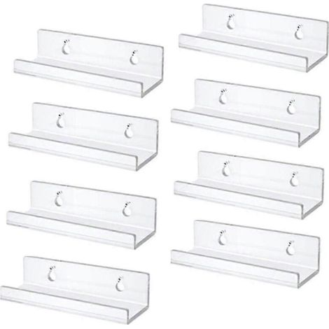 Support mural réglable pour étagères en verre - 4 pièces - (1/5)