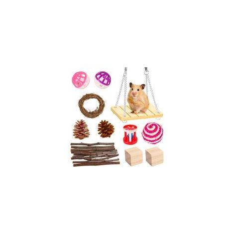 Ensemble de 11 jouets pour hamster - B92105 - comme illustré (1/5)