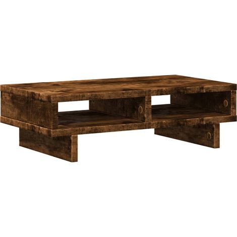 Supporto per monitor mobile da scrivania 50 x 27 x 15 cm legno ingegnerizzato marrone 020044876