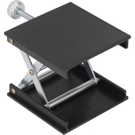 Plateforme élévatrice de laboratoire 90 x 90 mm, outil de mesure à hauteur réglable, plateforme élévatrice manuelle noire (1/5)