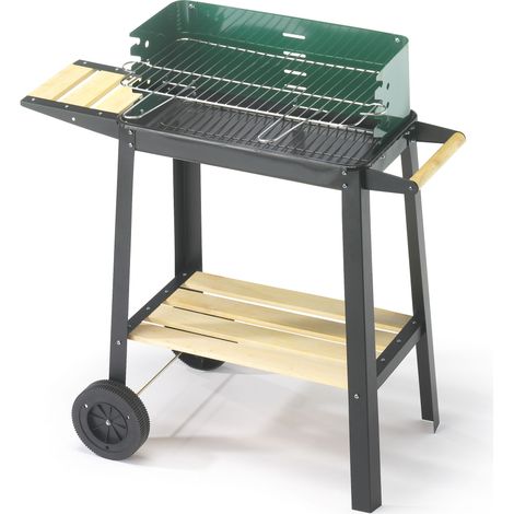 Ompagrill BARBECUE 50-25 GREEN/W griglia acciaio cromato cm. 50x25x77 h