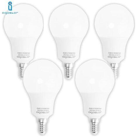 AMPOULES LED E14 9W 6400K BLANC FROID A+ A60 A5 5 PIECES (1/4)