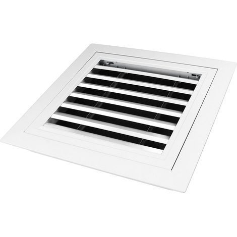 Giebellüftung 35 x 35 cm, Außenmaße 29,5 x 29,5 cm, innenliegende, wandmontierte Lüftungsabdeckung aus Aluminiumlegierung mit Fliegengitter (1/5)