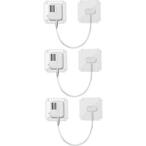 Lot de 3 verrous de porte pour réfrigérateur/congélateur (1/5)