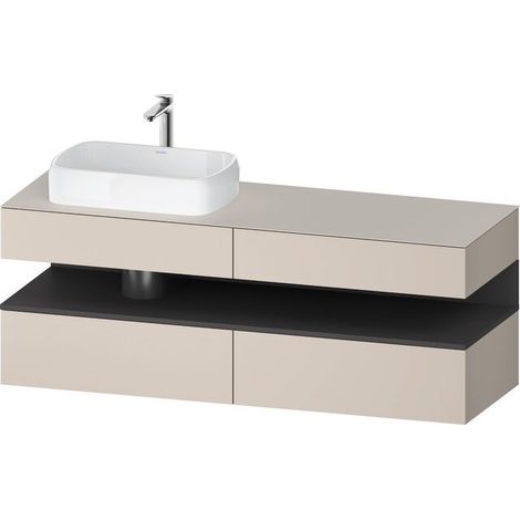DURAVIT QA4777049910010 QTG KWTU WH Évier 1600x550x600 Tr. Mt.