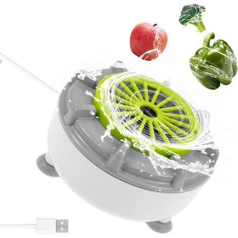 Lave-légumes et fruits, fruits en ABS, lave-légumes, nettoyage par vortex, légumes, lave-légumes rechargeable, lave-légumes automatique, essoreuse, étanchéité pour la maison, appareils de cuisine (1/5)
