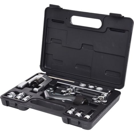 KS Tools 122.1100 Set p.preparazione tubi p.impianti di condizionamento 1/8"-3/4",10pz.