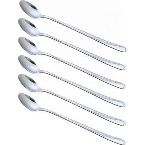 CUCHARA DE CÓCTEL 6 uds. PARA LATTE Y POSTRES KH-1446 brillante