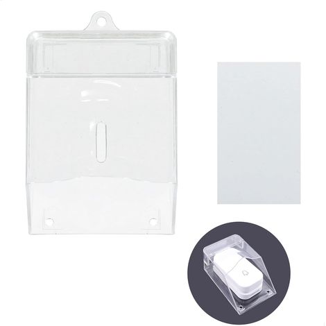 Doorbell Waterproof Rain Cover - Waterproof Canopy Protective Cover Wall Mount for Cameras Intercom Access Controller Card Reader Password Transparent (1/5)