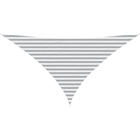 Toldo Vela de Sombra Gris claro y blanco. 3,5 x 3,5 x 4,9 m vidaXL