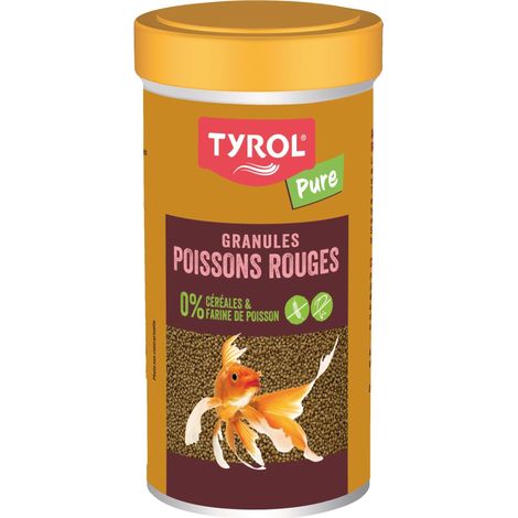 Alimento pesce - TYROL - Granuli di insetti per pesci rossi - 250 ml - 4 insetti, senza coloranti, senza cereali