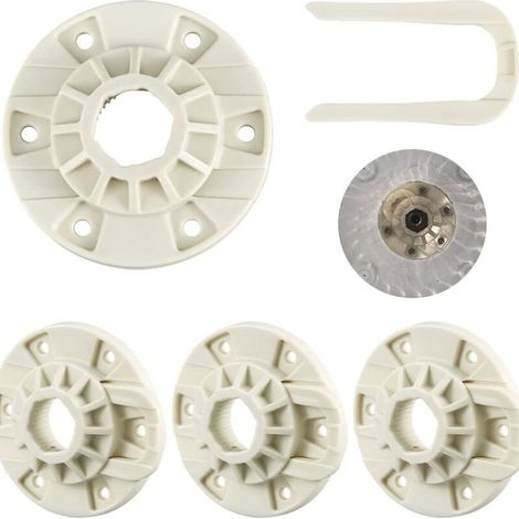 Pièces de rechange pour moyeu d'entraînement de tambour de machine à laver Pièces compatibles d'origine W10528947 Moyeux compatibles en nylon renforcé W10396887 (1/4)