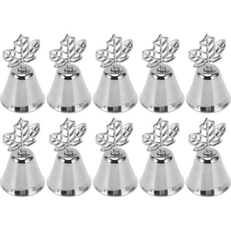 Lot de 10 porte-numéros de table argentés en forme de feuille, en acier inoxydable, largement utilisés comme marque-places lors de mariages, de fêtes et dans les bureaux. (1/5)
