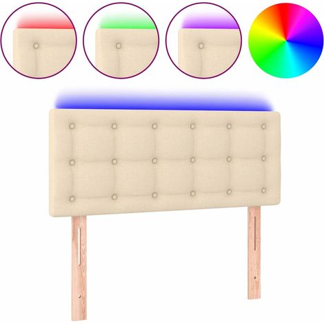 Maison Exclusive - Testiera a LED Crema 80x5x78/88 cm in Tessuto (1/5)