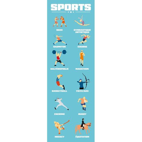 Tableau sur toile sports 30x97 cm - Impression sur Toile Murale Décorative - Image imprimée en HD sur Toile - Toile sur Châssis en Bois FSC - Fabriqué en France (1/5)