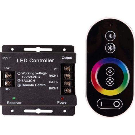 Controllore Rf Striscia RGB Telecomando Circolare 12-24VDC ► 216/432W