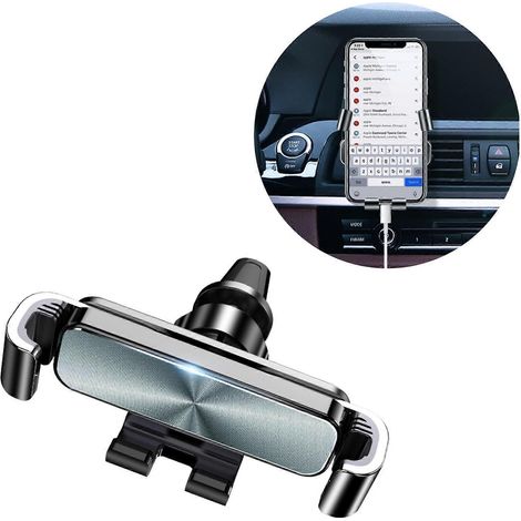 Support de téléphone de voiture, fixation sur grille d'aération, support universel pour smartphone de voiture, élégant (1/5)