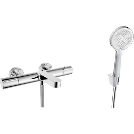 kielle Oudee - Thermostat-Wannenarmatur mit EcoSpare-Zubehör, Chrom 10302SNT80