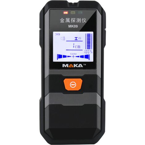 Detector de metales infrarrojo LIFCAUSAL MAKA MK09 con pantalla LCD retroiluminada. Localizador de alta precisión para cables de acero, tuberías de cobre y escáner de pared con rastreo de profundidad. (1/4)