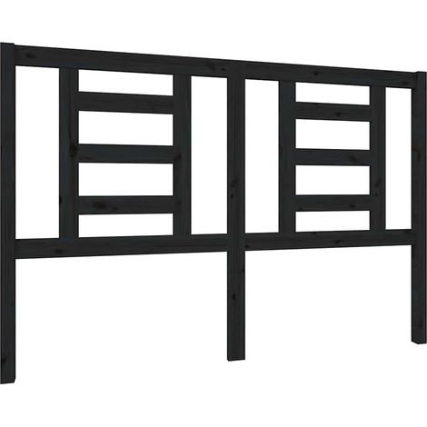 Maison Exclusive - Cabecero de cama madera maciza de pino negro 1 (1/5)