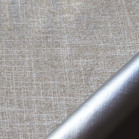 Tissu occultant et isolant thermique métallisé Lin 140 cm