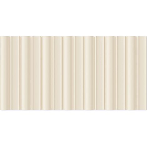 Carrelage mural faience effet graphique FACES - Bars - 25x12.5cm Bone - Mat - boîte de 0.44 m2 - Gioia Materia
