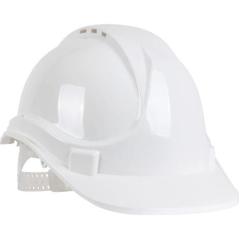 Casco de seguridad blanco – Para construcción, unisex, capucha de trabajo, trabajador de la construcción, HDPE (1/5)