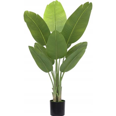 PALMA ARTIFICIALE Strelitzia UCCELLO DEL PARADISO IN VASO REALISTICO 120cm (1/4)