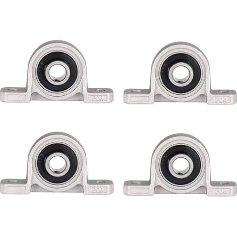 Roulement de bloc 4 pièces, roulement à billes de 10 mm, roulement de bloc d'oreiller, roulement de bloc d'oreiller, alésage de bride, support à assembler, auto-ajustable (1/4)