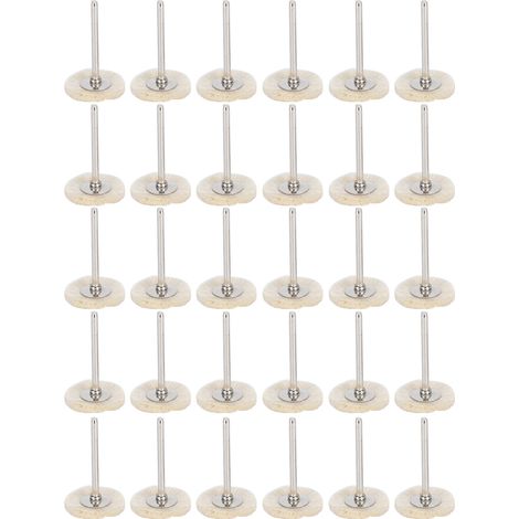 30 mini-brosses plates pour sculpture sur bois, outils de polissage pour enlever la rouille, la corrosion et la peinture, en crin de mouton (1/5)