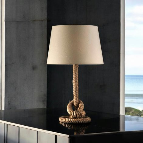 Lampe de salon corde nouée (1/2)