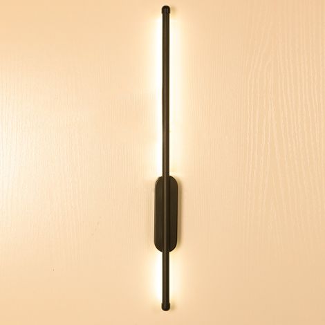LED Applique Murale d'Intérieur 60cm 10W Lampe Murale Industrielle Moderne Simple Ovale pour Escalier Couloir Salon Chambre Noir Lumière Chaude (1/5)
