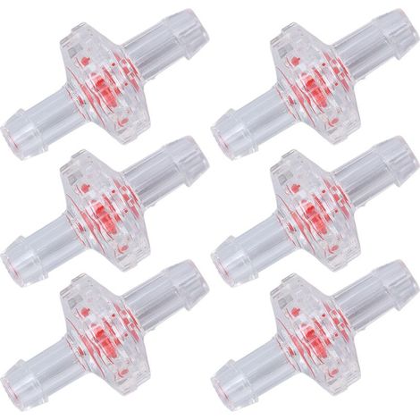 10 Pièces Clapet Anti-Retour 1 Sens en Plastique PP pour Tuyau d'Eau 7mm Transparent (1/5)