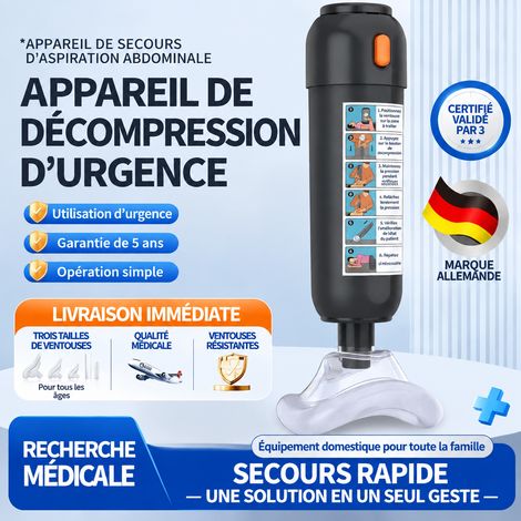 Dispositif d'urgence anti-étouffement de secours par aspiration type Heimlich réf 5888 800 g – Livraison gratuite